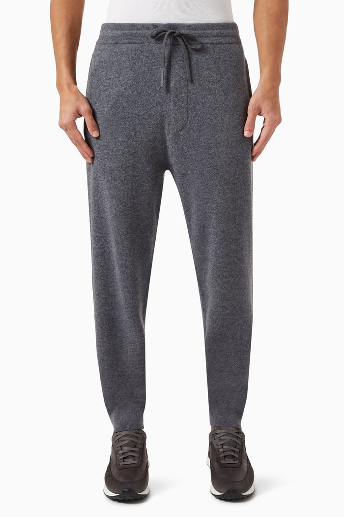 

Alcos Jogging Pants in Wool Blend Knit, Grey