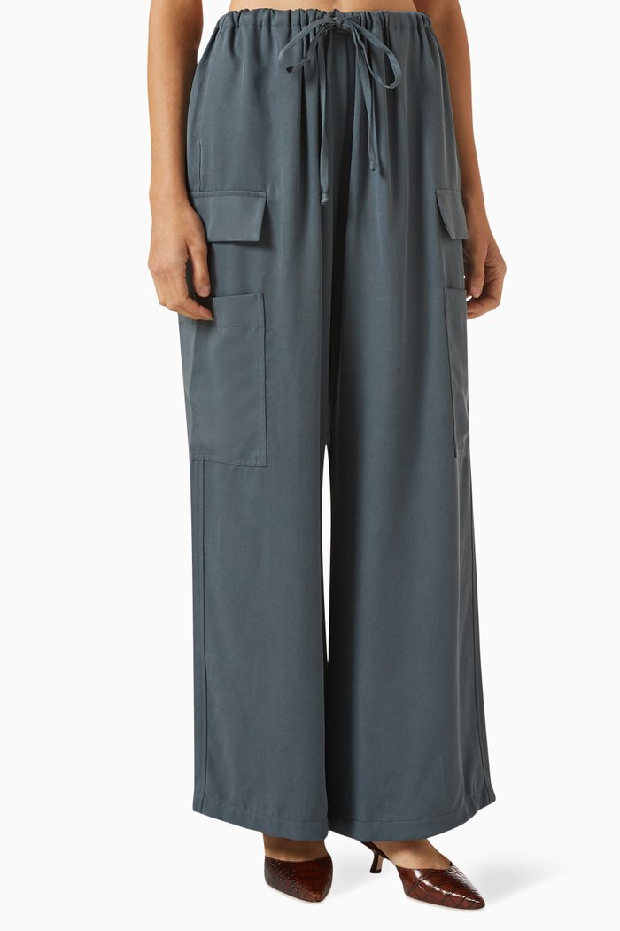 

Ethan Relaxed-fit Pants in Twill, Blue