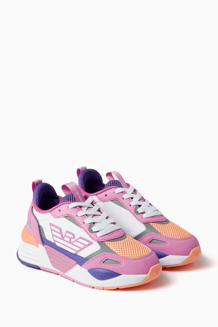 EA7 Ace Runner Low-top Sneakers in Canvas, Purple