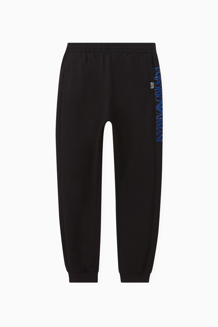 

EA7 Logo Train Series Trackpants in Cotton, Black