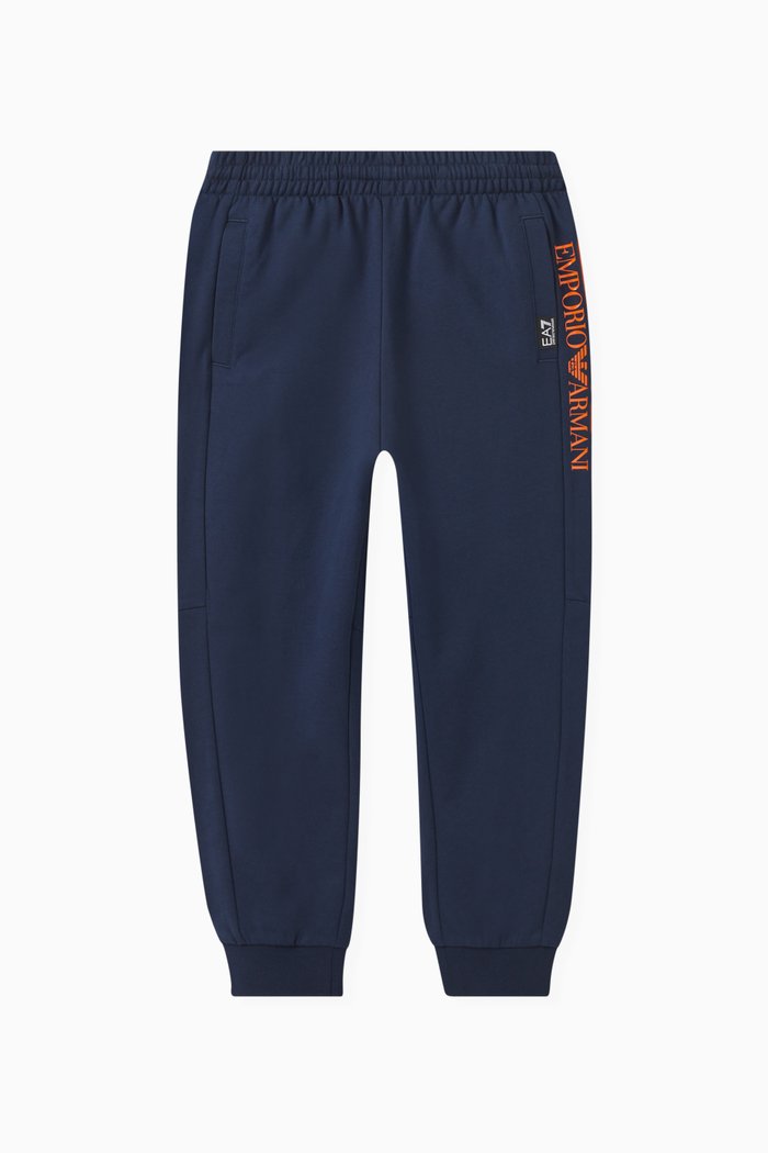 

EA7 Logo Train Series Trackpants in Cotton, Blue