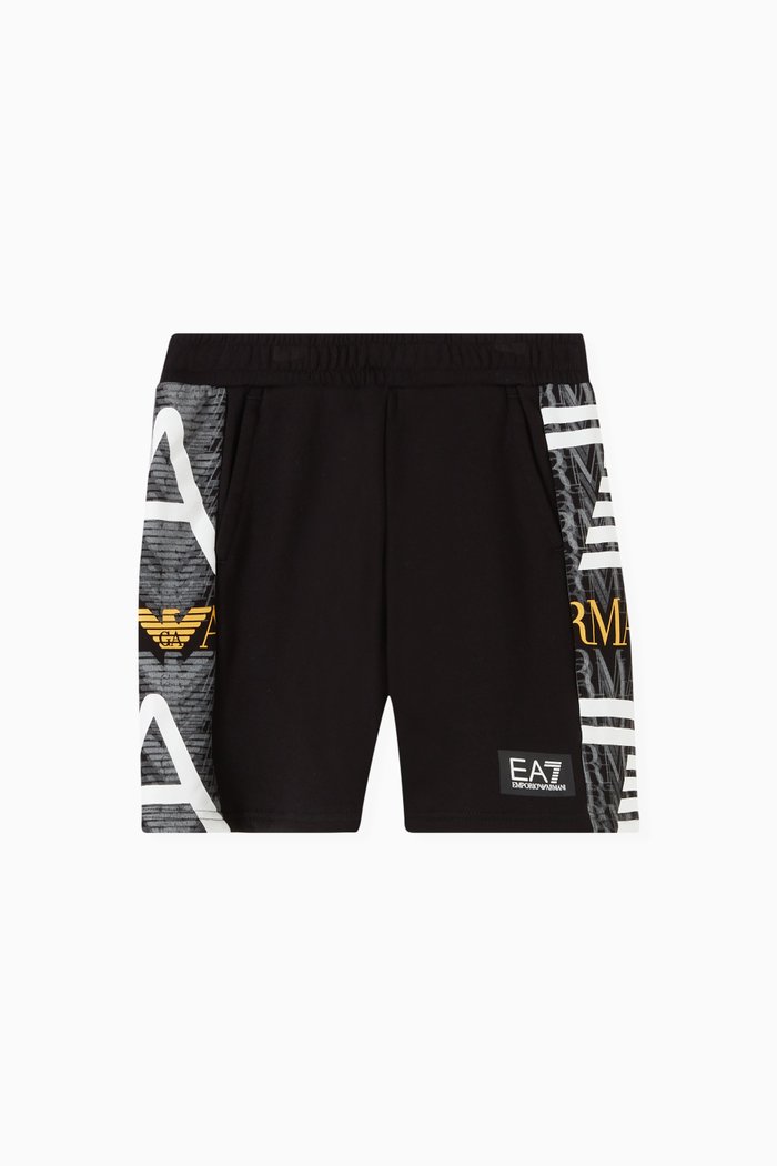 

Bermuda Graphic-print Shorts, Black