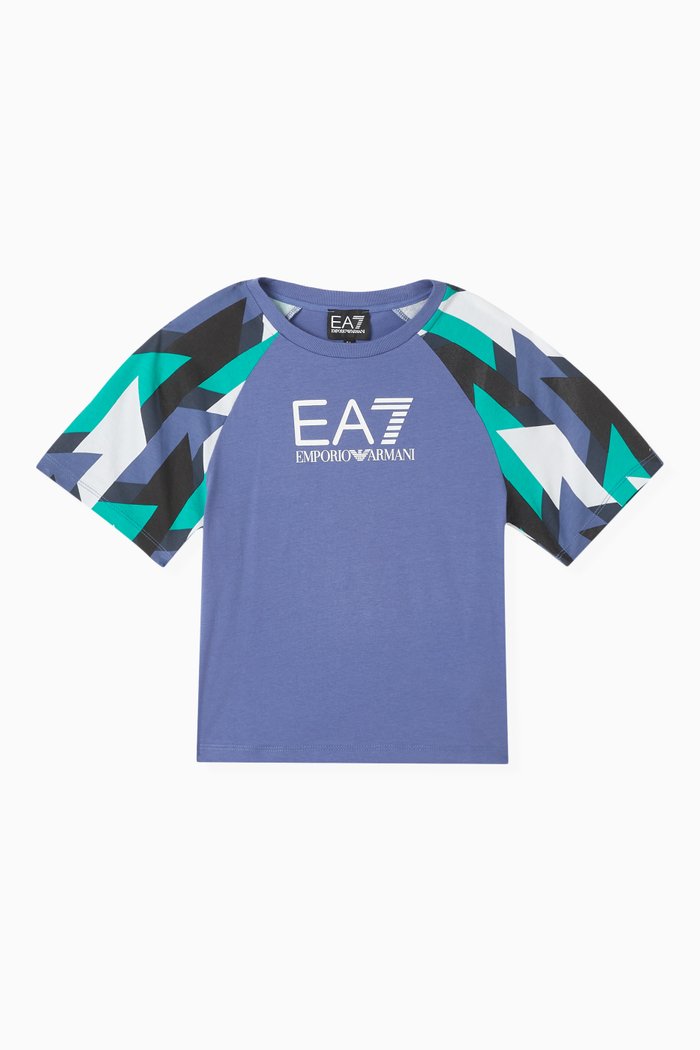 

Logo-print T-shirt in Cotton, Blue