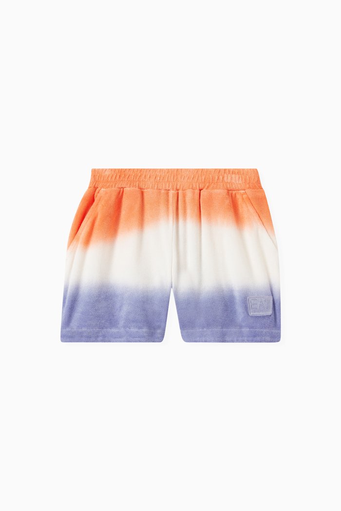 

EA7 Logo Shorts in Cotton, Purple