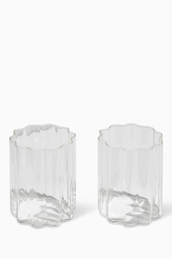 

Wave Glass, Set of 2, Silver