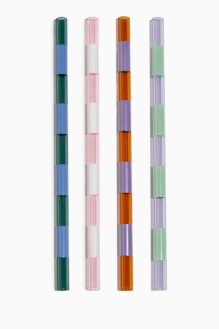 

Striped Straws in Glass, Multicolour