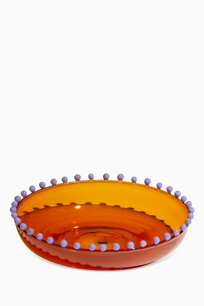 

Pearl Platter in Glass, Pink