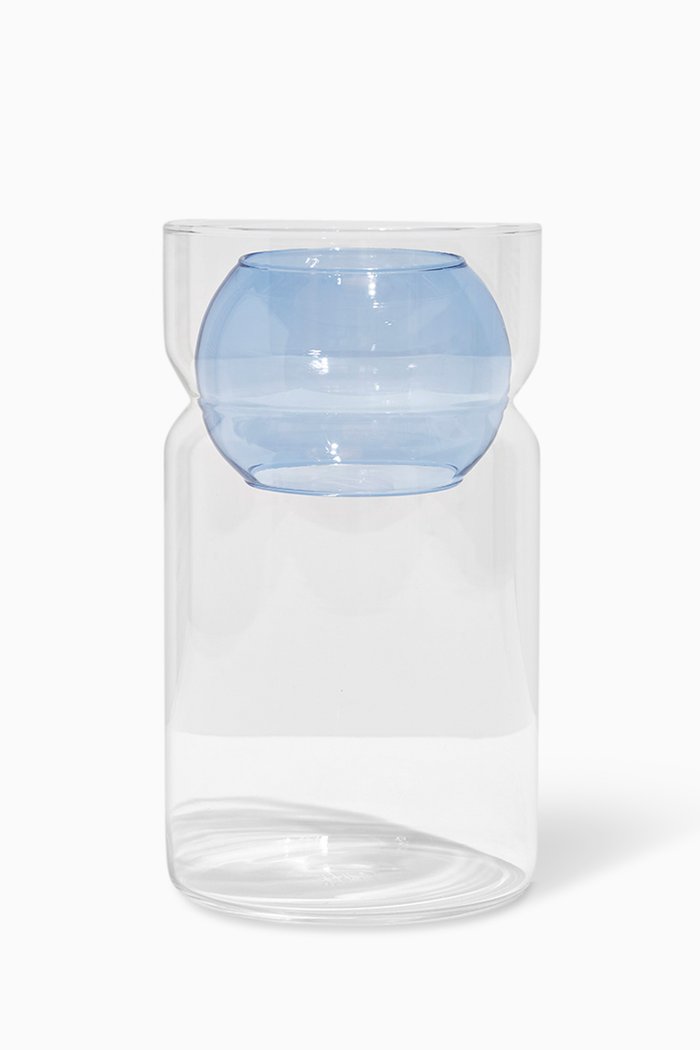 

Balance Vase in Glass, Silver