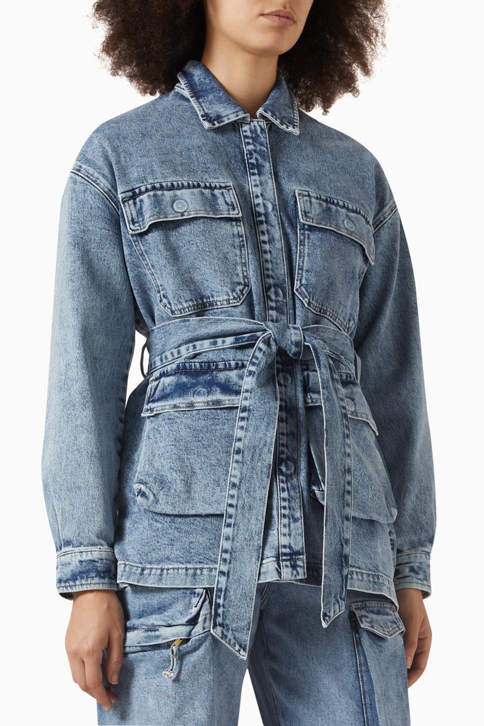 

Cargo Jacket in Denim, Blue