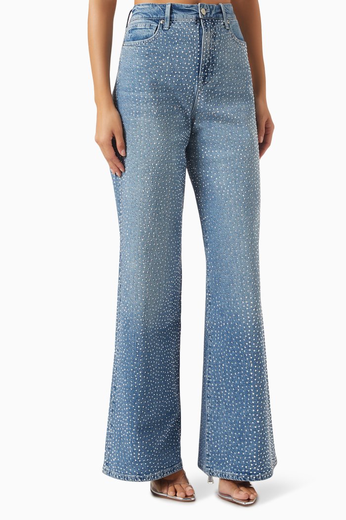 

Good Ease Embellished Relaxed Jeans, Blue