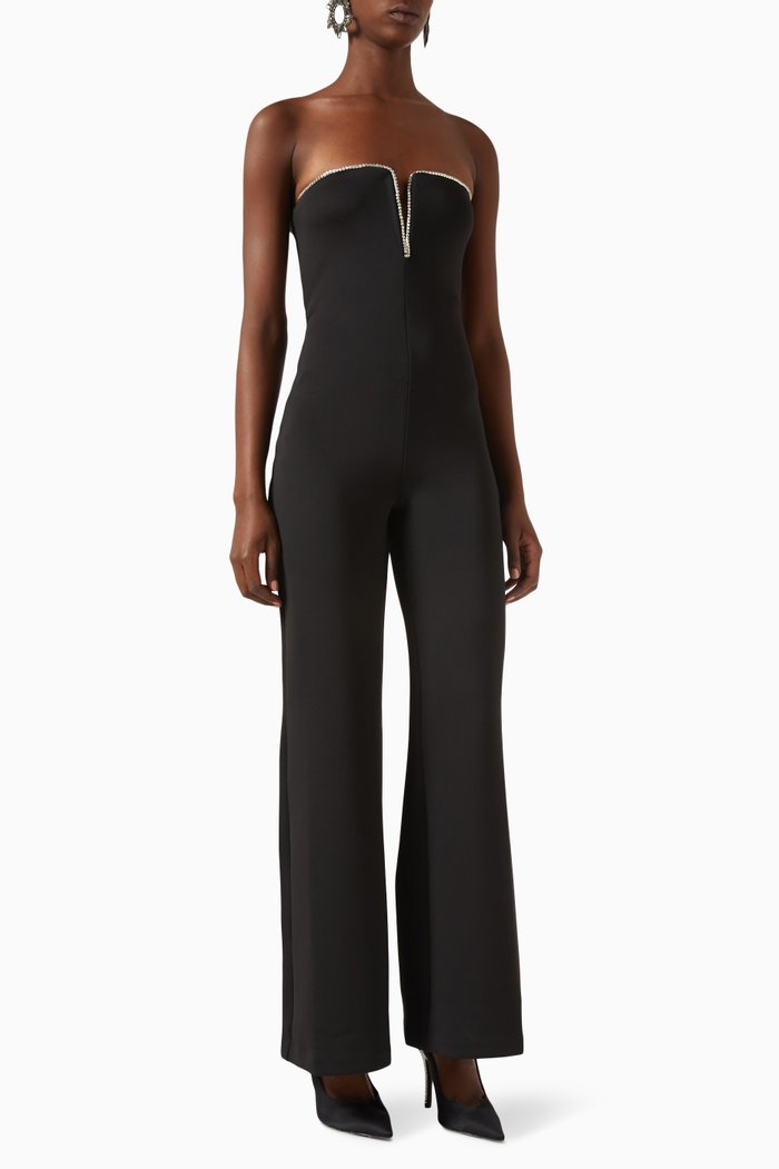 

Crystal Jumpsuit in Scuba, Black