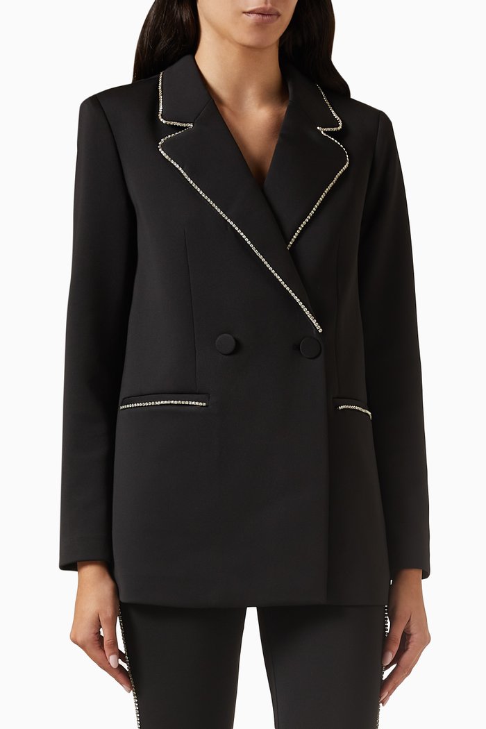 

Crystal Blazer in Scuba, Black