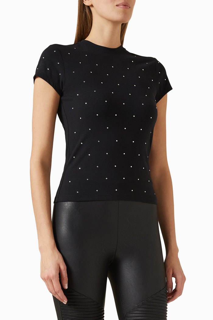 

Crystal-embellished Baby T-shirt in Jersey, Black