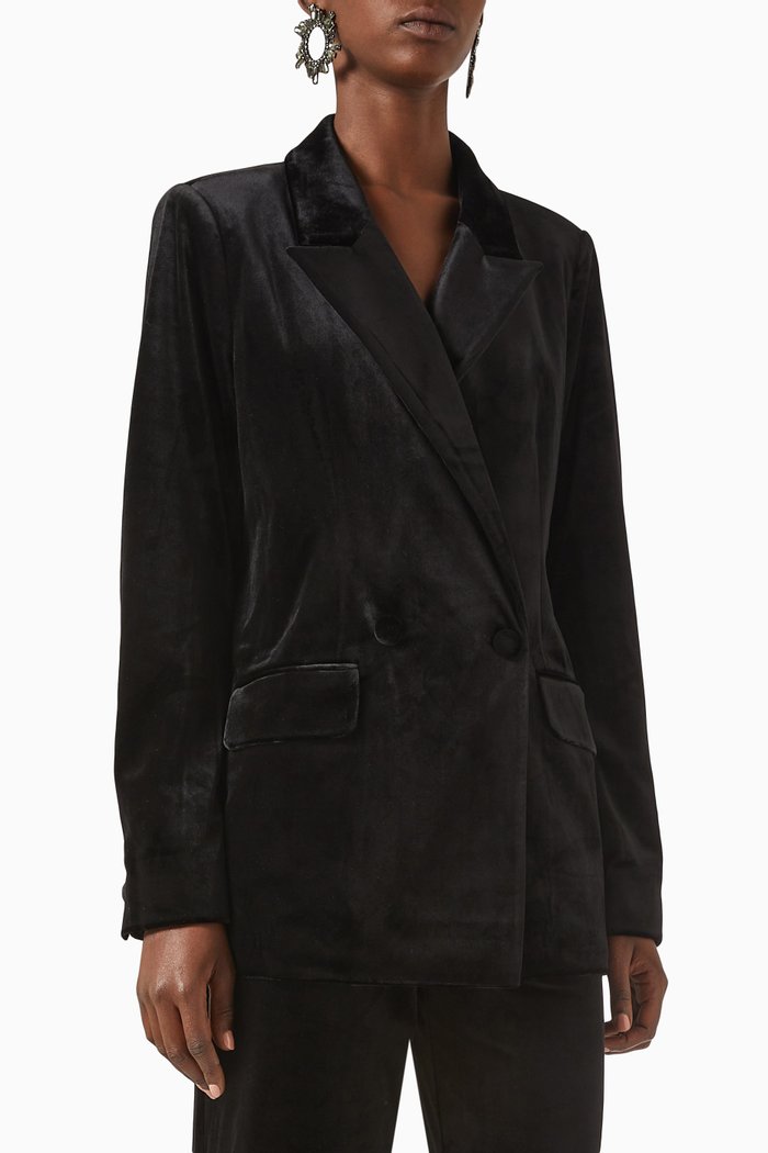 

Boss Blazer in Velvet, Black