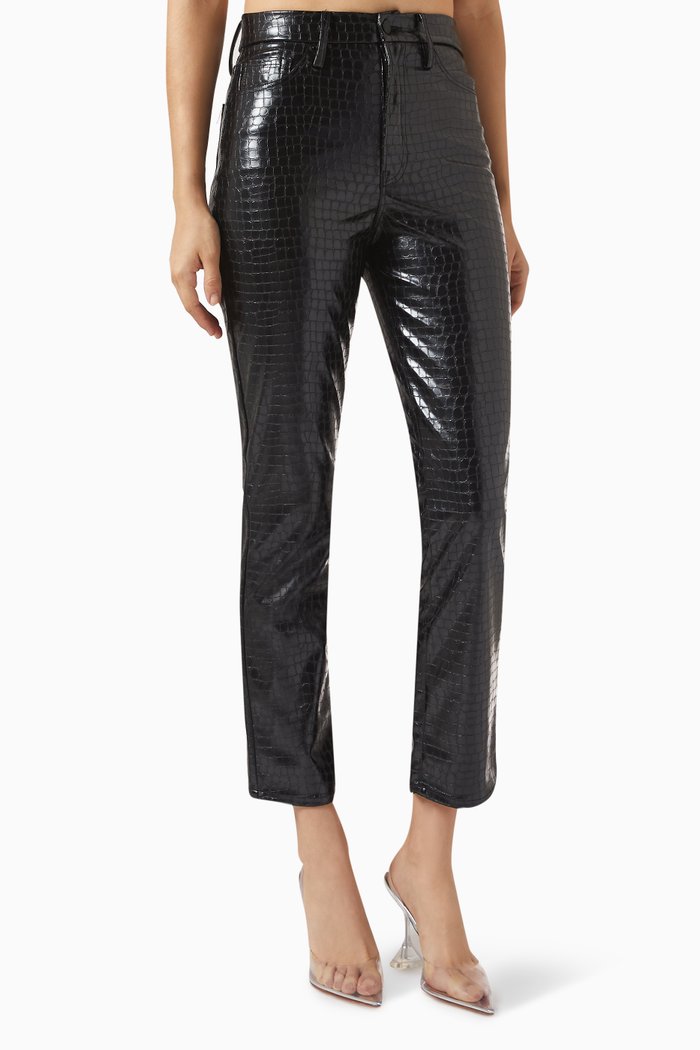 

Good Classic Pants in Faux Leather, Black