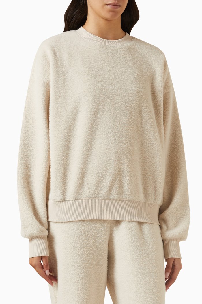 

Crewneck Sweatshirt in Sherpa, Neutral