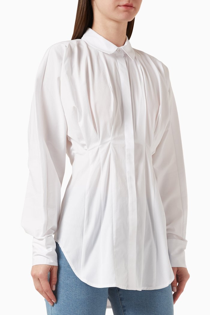 

Darted Shirt in Cotton-poplin, White