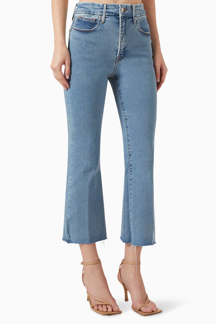 

Good Legs Cropped Bootcut Jeans in Denim, Blue