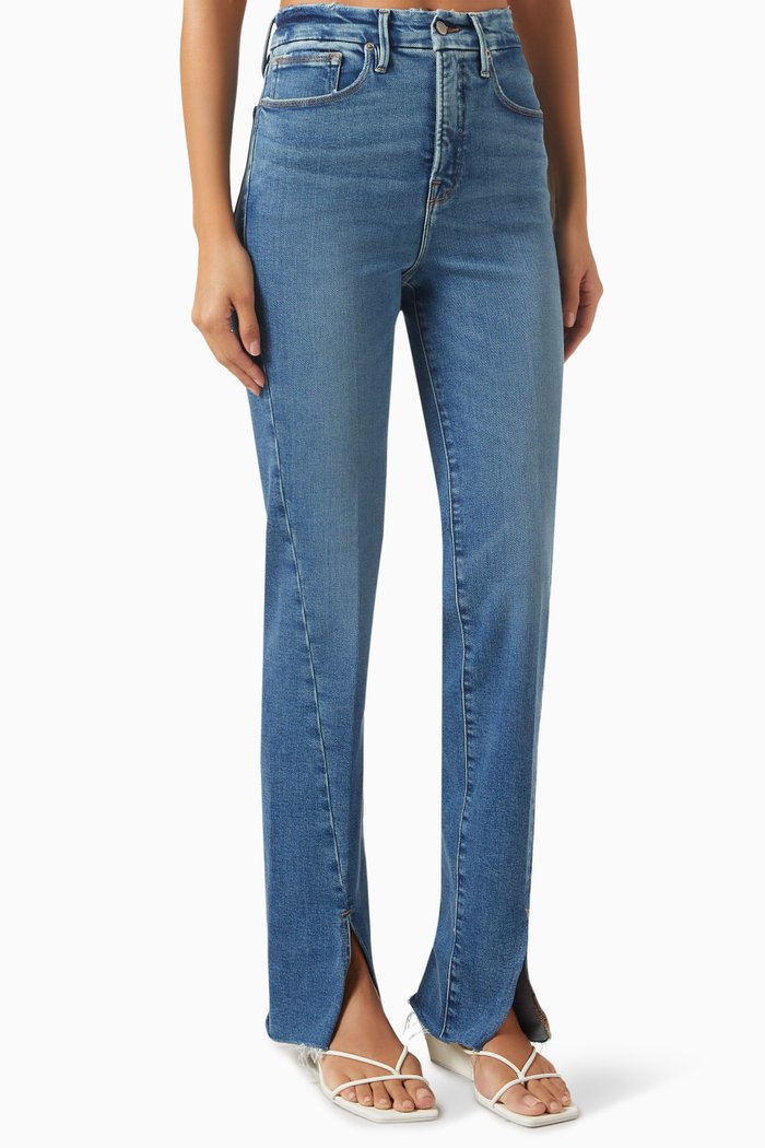 

Good Boy Twisted-slit Jeans, Blue