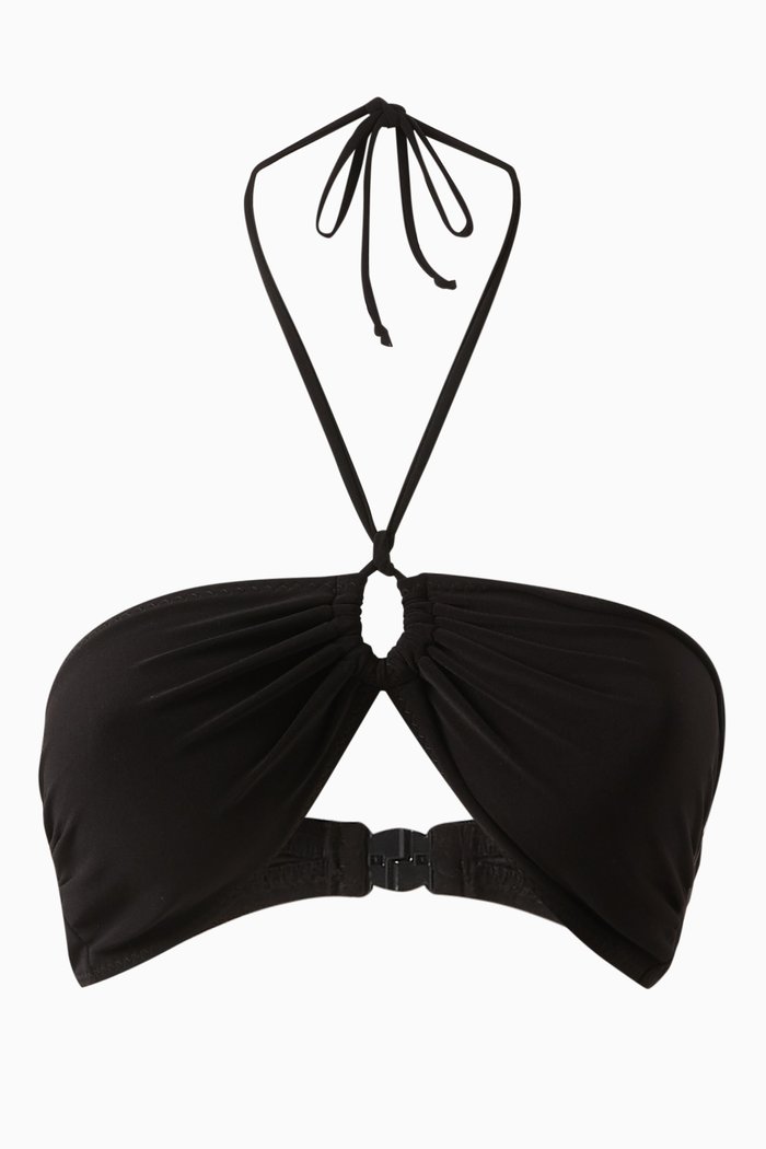 

Jason Bandeau Bikini Top in Poly Lycra, Black