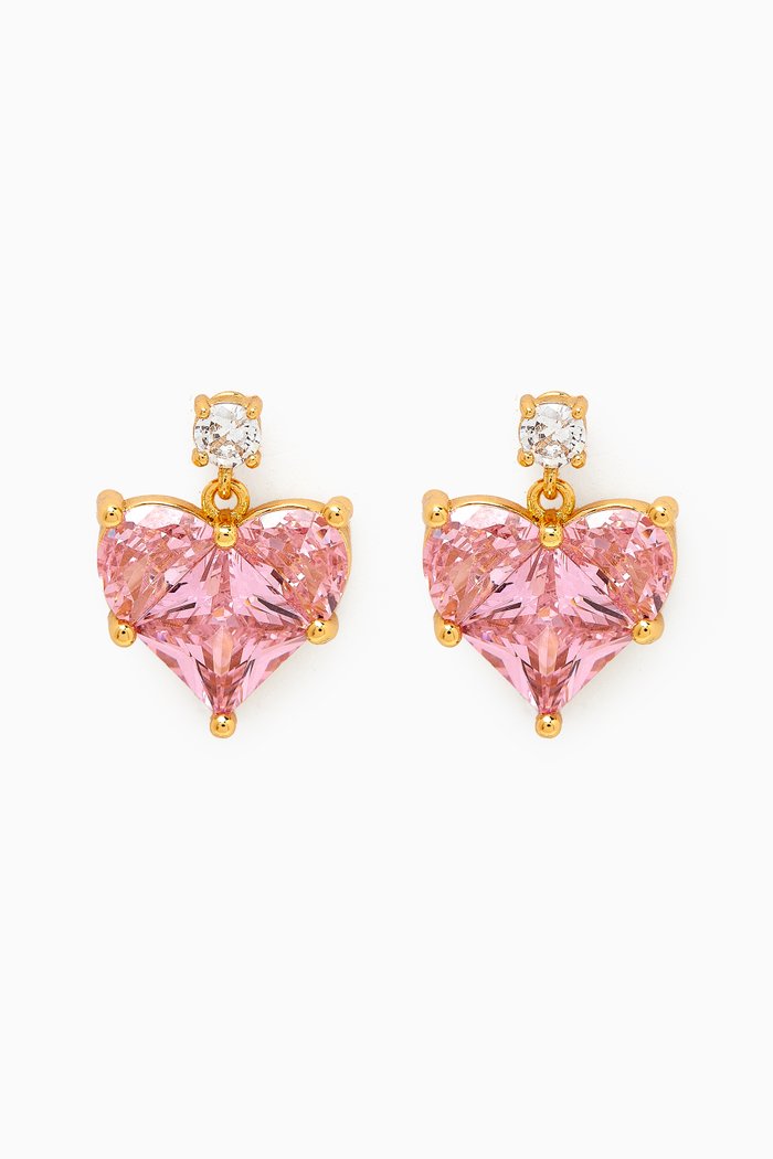 

Baby Love Earrings in 18kt Gold-plated Brass, Pink