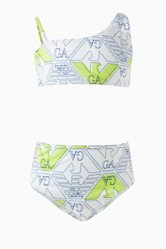 

Logo Two-piece Bikini Set, White