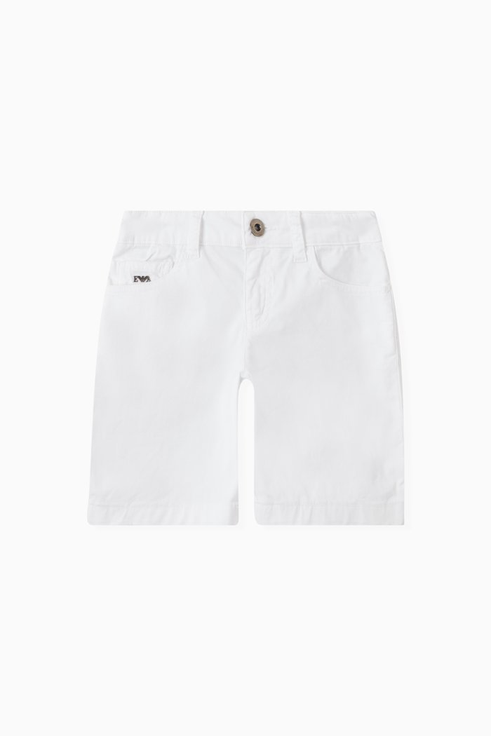 Shorts in Stretch Cotton, White