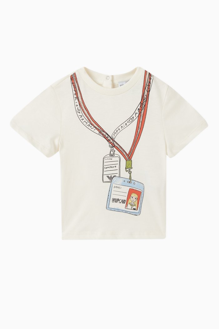 

Logo-print Skateboard-motif T-shirt in Cotton, White