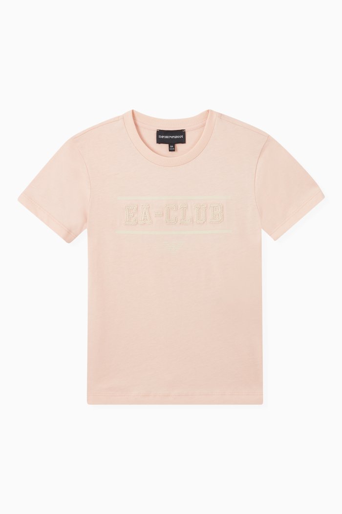 

Graphic Logo T-shirt in Cotton, Pink