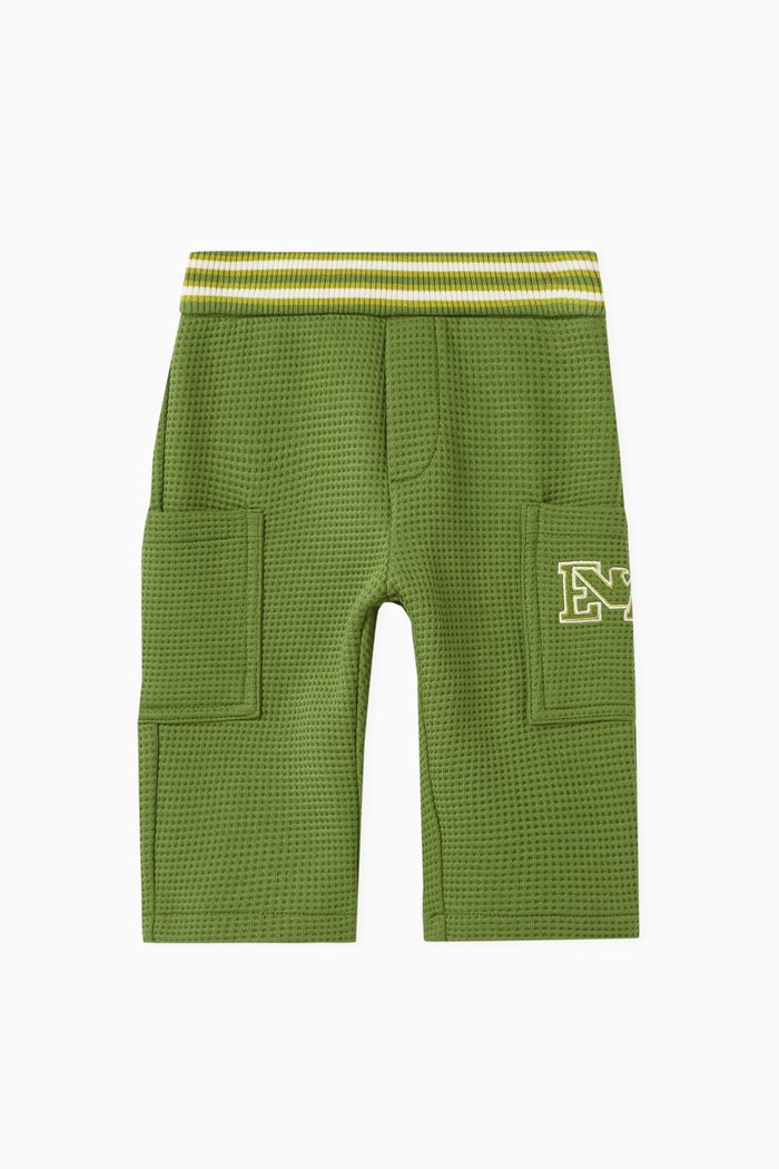 

EA Logo Straight Leg Pants in Cotton, Green