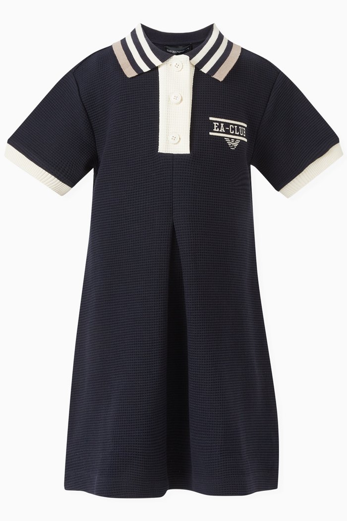 

EA Logo Dress in Viscose Blend, Blue
