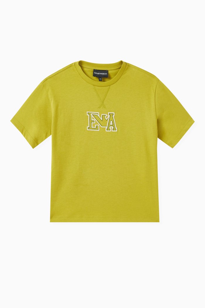 

Embroidered-logo T-shirt in Cotton-jersey, Green