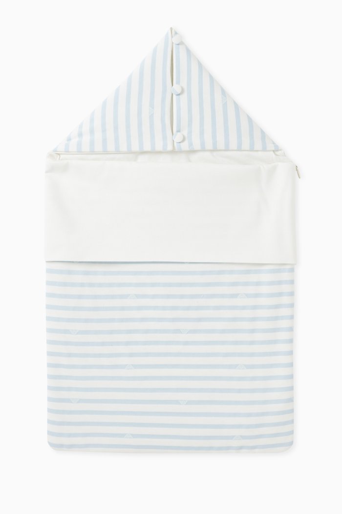 Eagle Logo Sleeping Bag in Cotton, Blue