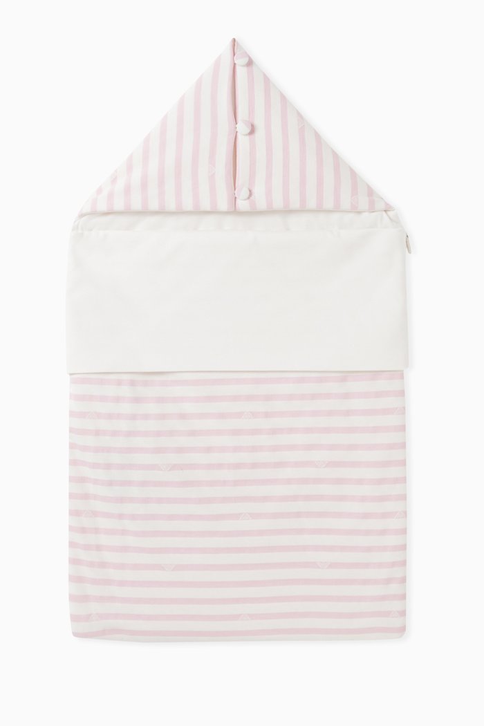 Eagle Logo Sleeping Bag in Cotton, Pink