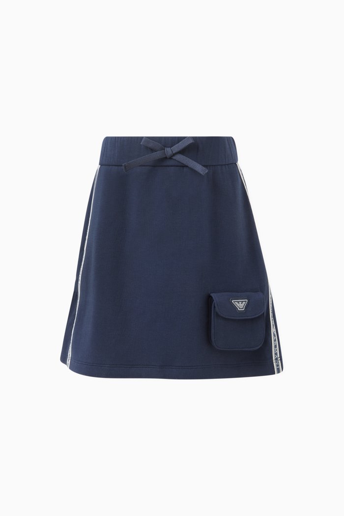 

Mini EA Logo Tape Skirt in Jersey, Blue