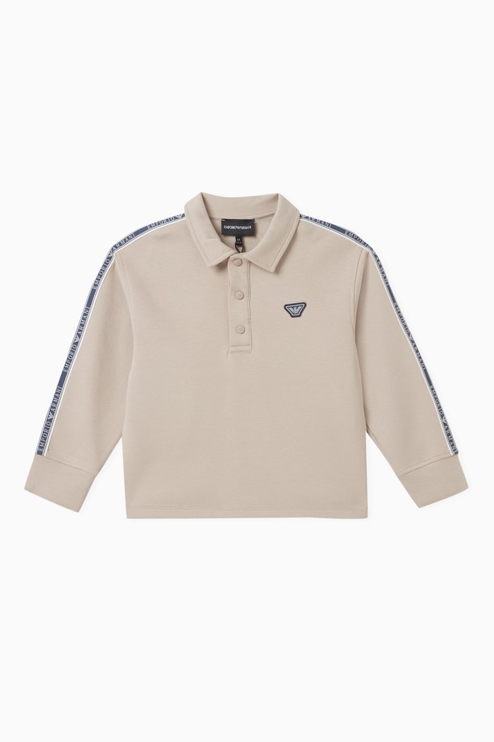

Eagle Logo Polo Shirt in Cotton, Neutral