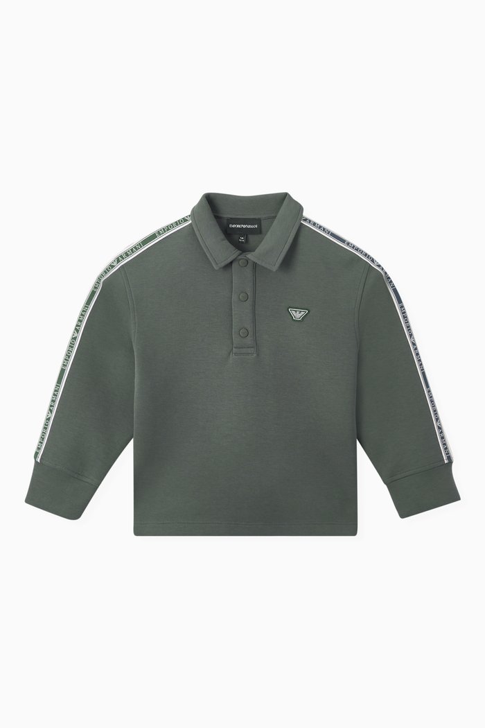 

Eagle Logo Polo Shirt in Cotton, Green