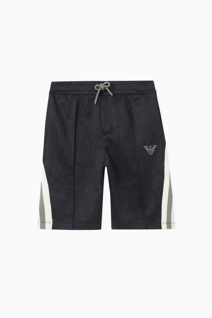 

All-over Logo Bermuda Shorts, Blue