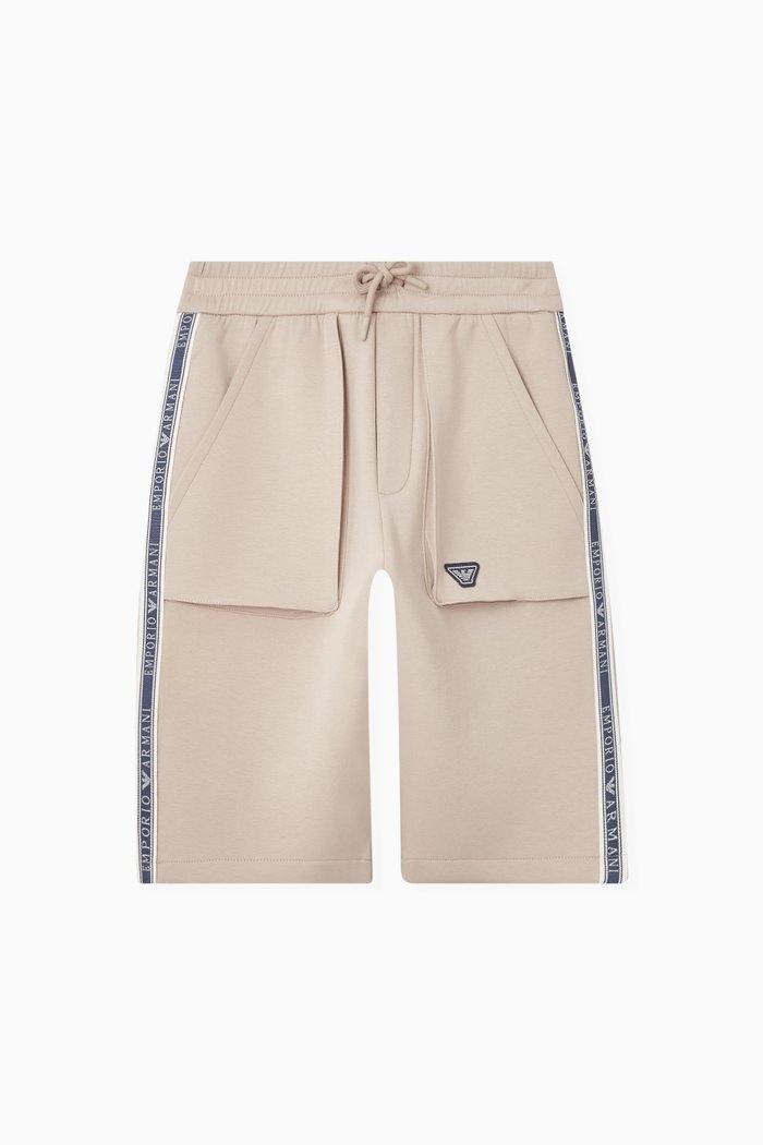 

Logo Tape Shorts in Cotton, Neutral