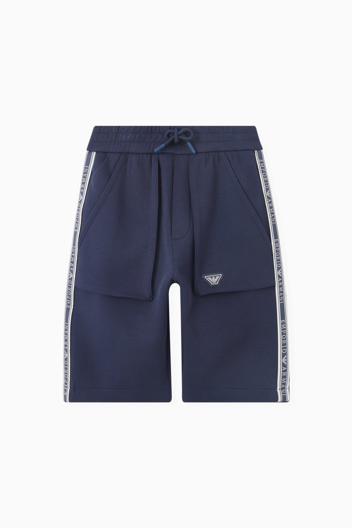 

Logo Tape Shorts in Cotton, Blue