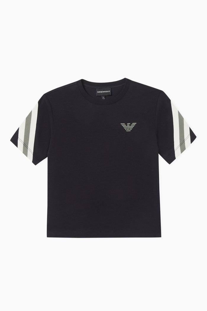 

Striped Logo T-shirt, Blue