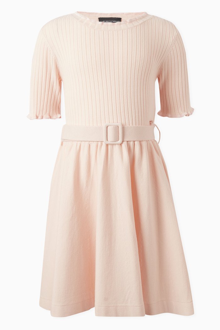 Knitted Dress in Soft Knit, Pink