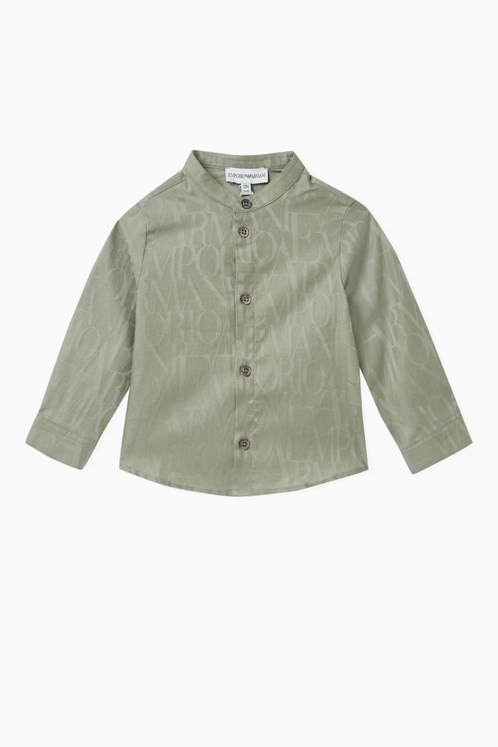 

EA Logo Detail Shirt in Cotton, Green
