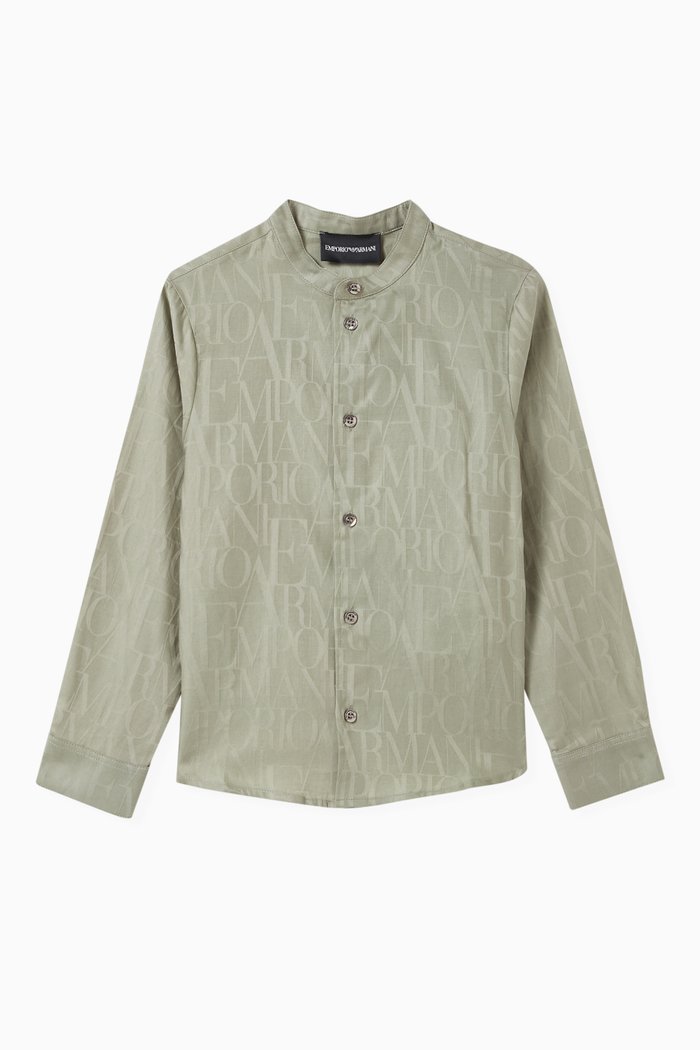 

EA Logo Detail Shirt in Cotton, Green