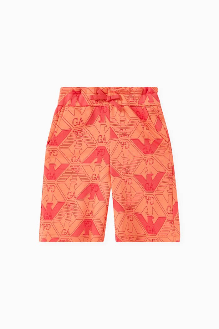 

Logo Bermuda Shorts in Cotton, Orange