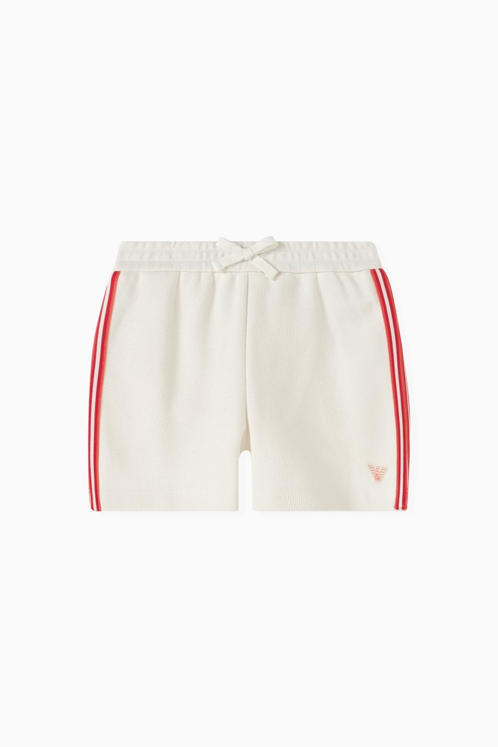 

Stripe Tape Detail Shorts in Cotton-blend, Neutral
