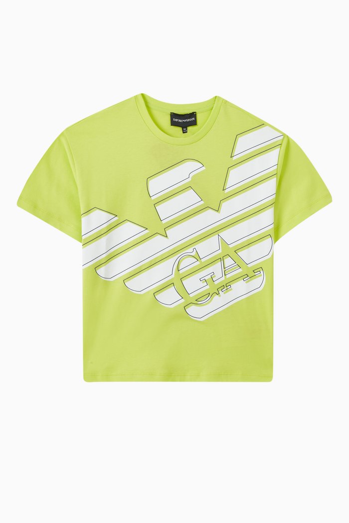 

GA Logo Print T-shirt in Cotton, Green