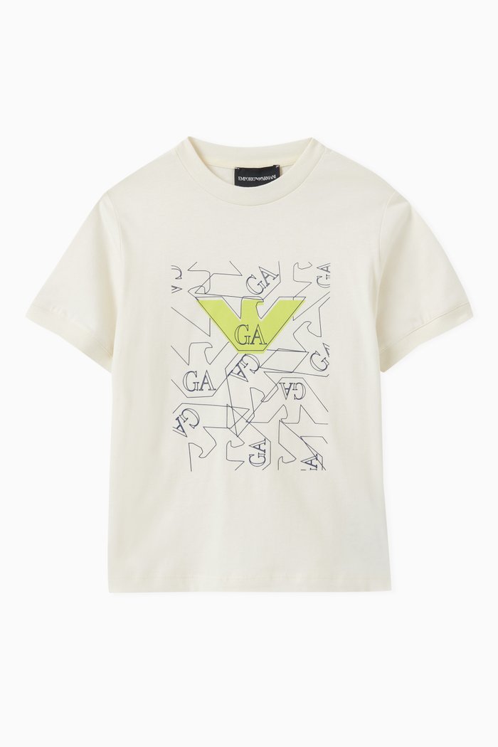 

Logo Print T-Shirt in Cotton, Green