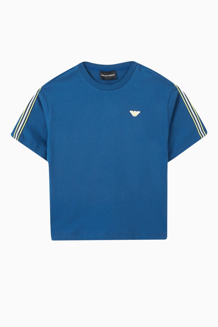 

Logo Patch T-shirt in Cotton, Blue