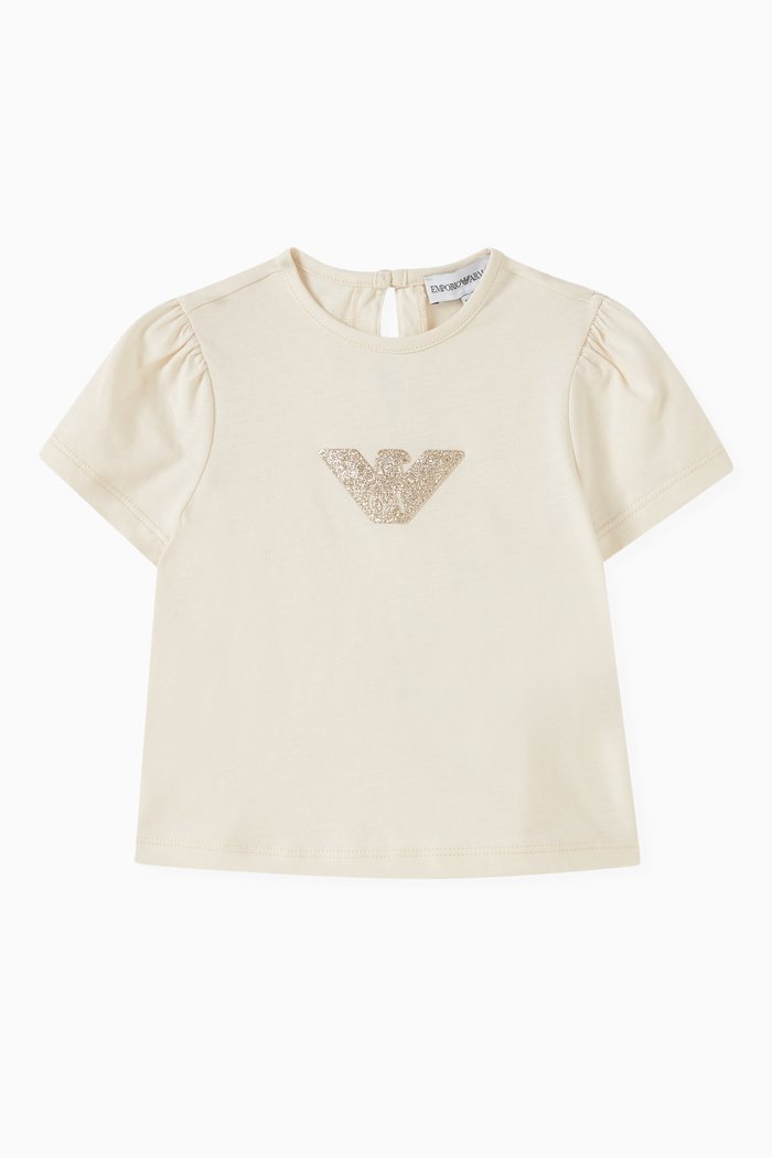 

Embroidered Logo T-shirt in Cotton, Neutral